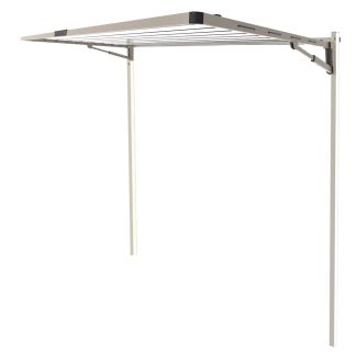Hills Everyday Folding Frame 2.2m x 1.2m Single 10 Line Clothesline + Post Kit in Autumn Stone [ 100533PK ]