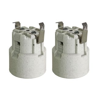 IXL Replacement Ceramic Tastic Lamp Holder 240V 5KV T270 Pack of 2 [ 624651x2 ]