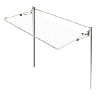 Hills Folding Frame 2.4m Wide Single Clothesline + Post Kit in Surfmist [ 80150630PK ]