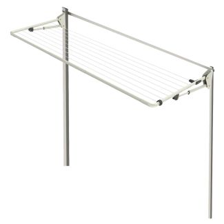 Hills Folding Frame 2.4m Wide Compact Clothesline + Post Kit in Surfmist [ 80150678PK ]