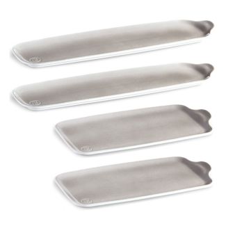 Emile Henry Ceramic Appetizer Platter Pack of 4 in Tapenade / Grey [ EH895PK ]