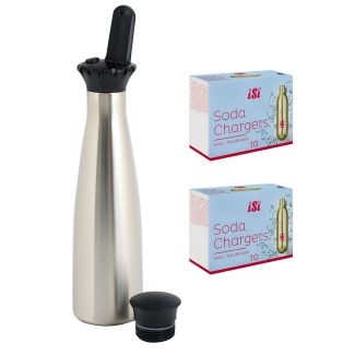Mastrad Purefizz Soda Maker 750ml + 20 x iSi Soda CO2 Chargers [ F01900PK ]