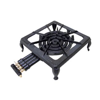 Auscrown Quad Ring LPG Gas Burner with Frame, Hose & Regulator [ FF50C50LPR ]