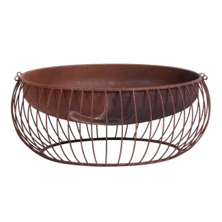 Glow Eclipse 58cm Wire Garden Outdoor Fire Pit in Rust [ GLOW2501 ]
