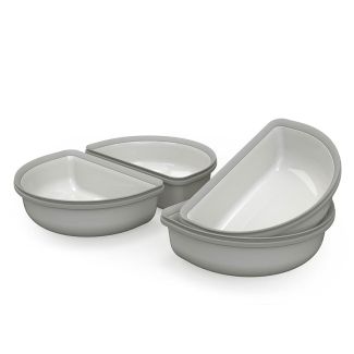 Sure PetCare Surefeed 4 Pack of Half Bowls in Grey [ HBOWL4GY ]