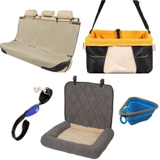 PetSafe & Kurgo Dog Car Travel Pack with Booster Seat, Cover & More