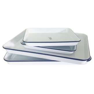 Falcon Enamelware 4 Piece Enamel Baking Tray Set [ RD287PK01 ]