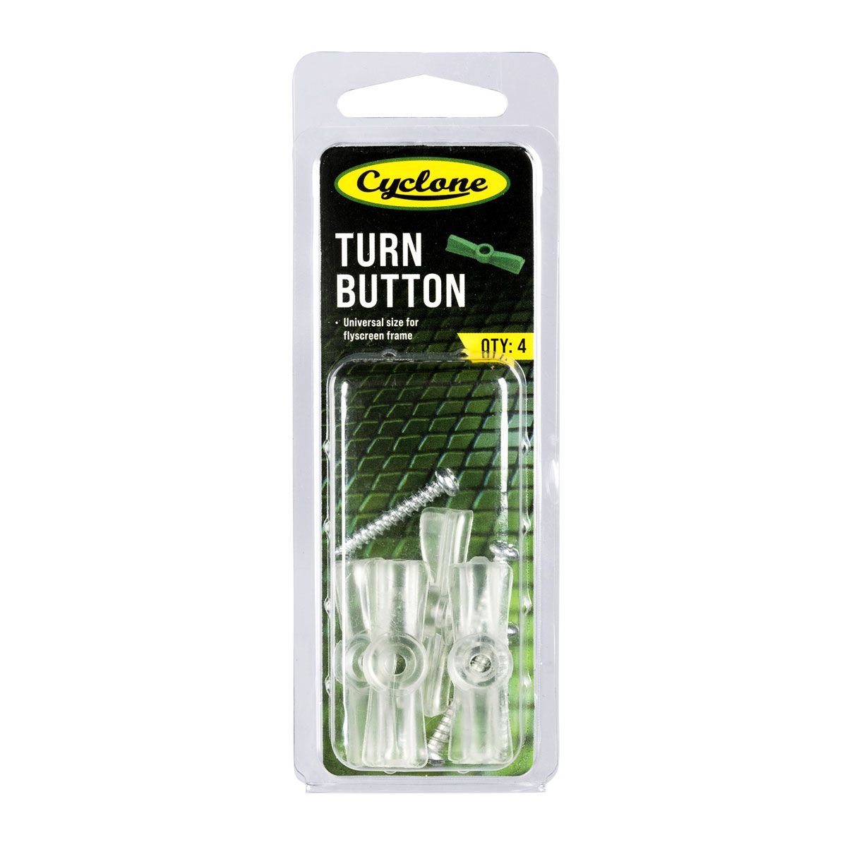 Cyclone Insect / Fly Screening Turn Button in Clear 4pcs [ 30122309 ]
