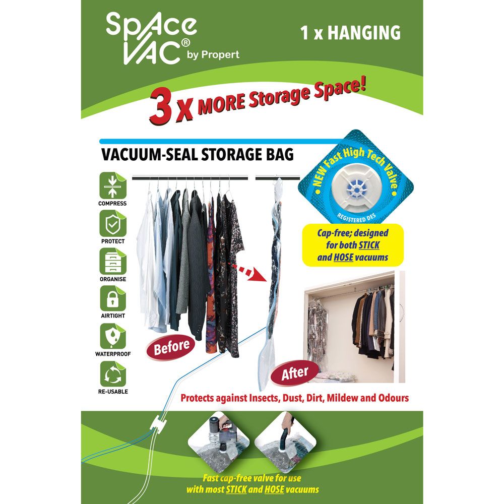 Space Vac Vacuum Hanging Storage Bag for Suits / Dresses [ SVH1 ]