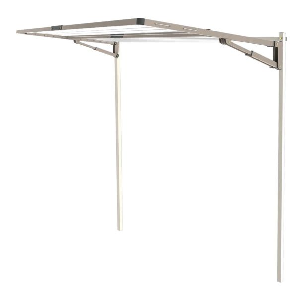 Hills Everyday Folding Frame 2.2m x 1.2m Double 11 Line Clothesline + Post Kit in Autumn Stone [ 100532PK ]