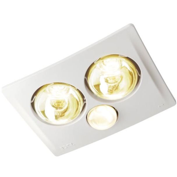 IXL Classic Triumph 3 in 1 Bathroom Tastic 2 x 375W Heat Lamps + Exhaust [ 11312 ]