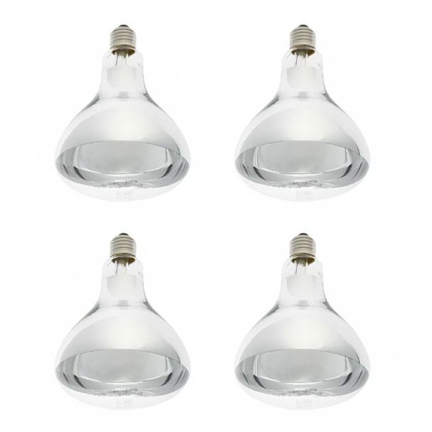 IXL Genuine Replacement Part E27 375W Tastic Heat Lamp Globe 4 Pack [ 11375x4 ]