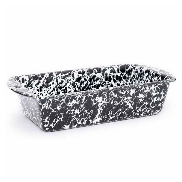 Crow Canyon Enamelware Loaf Pan in Black Marble Enamel [ D32BLM ]