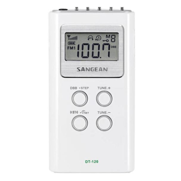 Sangean FM-Stereo / AM PLL Tuning Pocket Radio in White [ DT120WH ]