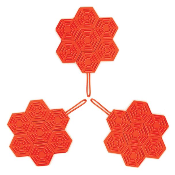 Mastrad of Paris Pack of 3 Folding Trivets / Table Coasters [ F04315x3 ]