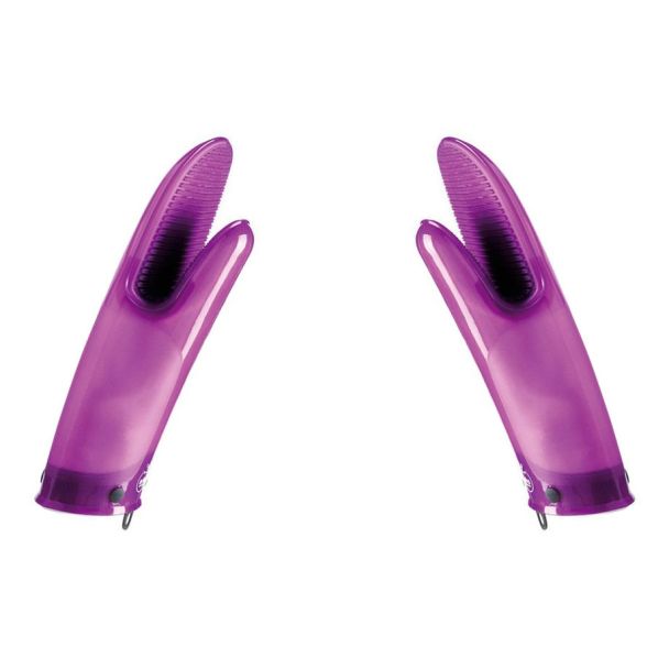 Mastrad of Paris Pair of Orka Plus Cotton Lined Oven Mitt / Glove in Purple [ F82305x2 ]