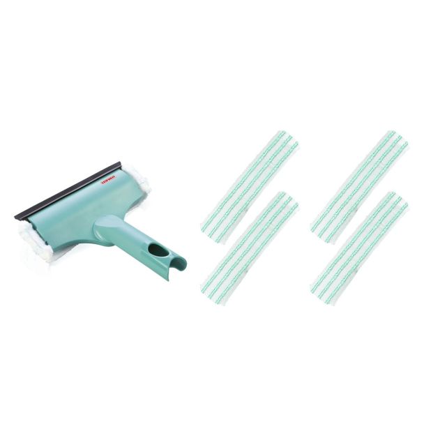 Leifheit Click-System 3-In-1 Window Cleaner Mini + 4 x Replacement Covers [ GLN5112PK01 ]