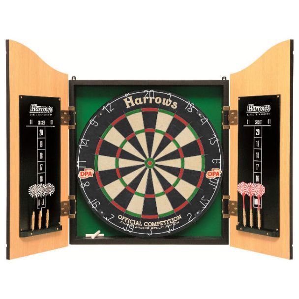 Harrows Pro's Choice Complete Dart Set with Board + Cabinet & Darts [ JE14DX ]