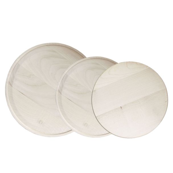 Klawe 3 Pack of 30cm, 26cm, 24cm Maple Wood Round Serving Boards [ KLAWEPK01 ]
