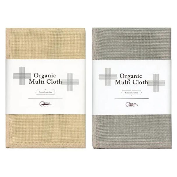 Nawrap 2 Pack Japanese Made Organic Multi Cloths 35cm x 35cm [ ORE30BP ]