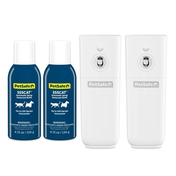 PetSafe SSSCAT Automatic Motion Activated Spray Pet Deterrent - 2 Pack [ PPD10-17619x2 ]