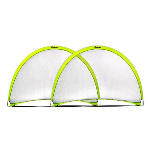 Franklin 6' x 4' Dome Shaped Pop Up Fold Flat Soccer Goals Pair [ SO30144X ]